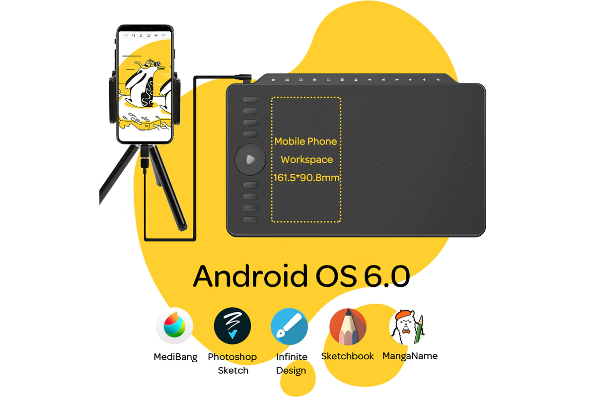 New addition GAOMON M1220 12 Inch Tilt Support Graphic Drawing Tablet